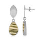 Zebra Jasper Silver Earrings (Bali Barong)