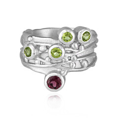 Rhodolite Silver Ring