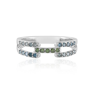 I2 Green Diamond Platinum Ring (KM by Juwelo)