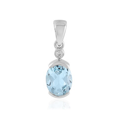 Sky Blue Topaz Silver Pendant