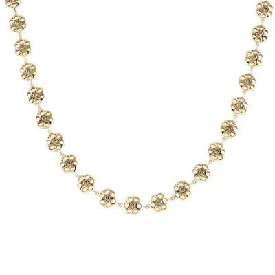 9K I2 Champagne Diamond Gold Necklace (Ornaments by de Melo)