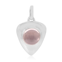 Rose Quartz Silver Pendant