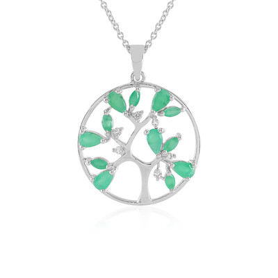 Socoto Emerald Silver Necklace