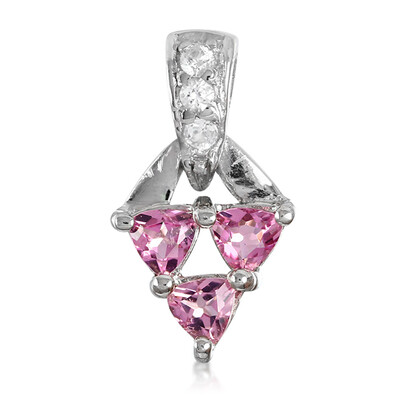 Pink Cuprian Tourmaline Silver Pendant