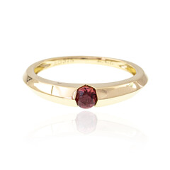 9K Red Burmese Spinel Gold Ring (de Melo)