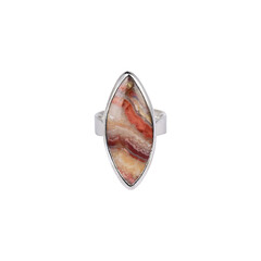 Lace Agate Silver Ring