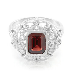 Mozambique Garnet Silver Ring