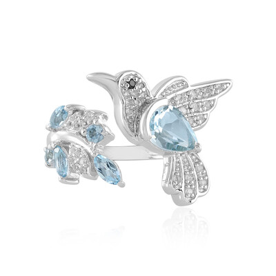 Sky Blue Topaz Silver Ring