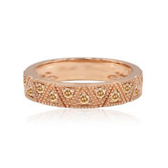 9K SI1 Argyle Rose De France Diamond Gold Ring