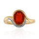 9K AAA Mexican Fire Opal Gold Ring