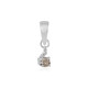 I2 Champagne Diamond Silver Pendant