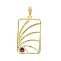 Rhodolite Silver Pendant