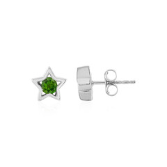 Russian Diopside Silver Earrings