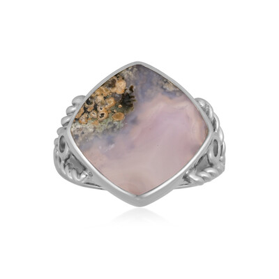 Purple Java Chalcedony Silver Ring (Bali Barong)