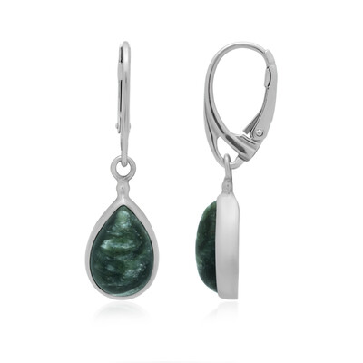 Seraphinite Silver Earrings