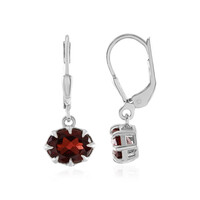 Mozambique Garnet Silver Earrings