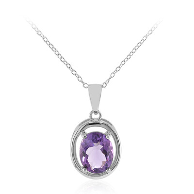 Amethyst Silver Necklace