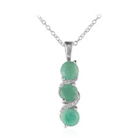 Emerald Silver Necklace