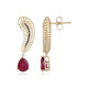 9K Madagascar Ruby Gold Earrings (Ornaments by de Melo)