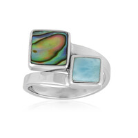 Abalone Shell Silver Ring (Bali Barong)