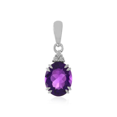 Zambian Amethyst Silver Pendant