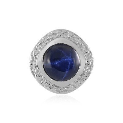 Blue Star Sapphire Silver Pendant (MONOSONO COLLECTION)