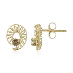 9K I2 Champagne Diamond Gold Earrings (Ornaments by de Melo)