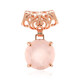 Rose Quartz Silver Pendant (MONOSONO COLLECTION)