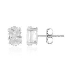 White Topaz Silver Earrings