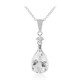 White Topaz Silver Necklace