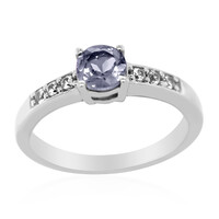 Unheated Tanzanite Silver Ring