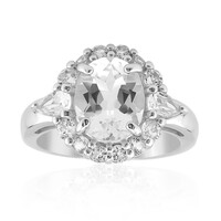 White Topaz Silver Ring