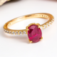 Bemainty Ruby Silver Ring