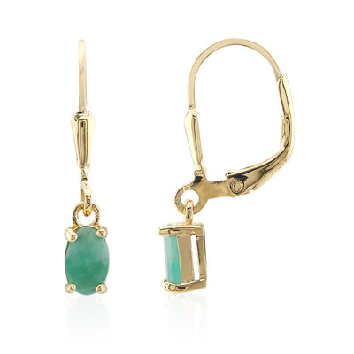 Brazilian Emerald Silver Earrings