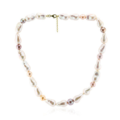 White Freshwater Pearl Silver Necklace (TPC)