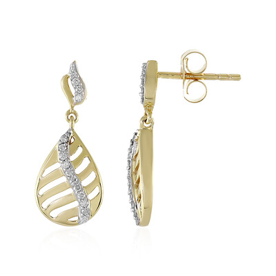 9K Flawless (F) Diamond Gold Earrings (LUCENT DIAMONDS)