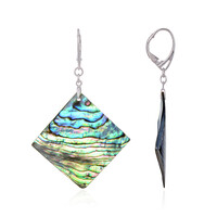 Abalone Shell Silver Earrings