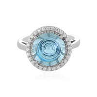 Sky Blue Topaz Silver Ring