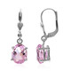 Pink Flouorite Silver Earrings (CUSTODANA)