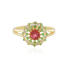 Nigerian Pink Tourmaline Silver Ring