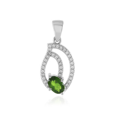 Russian Diopside Silver Pendant