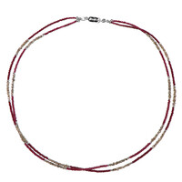 Madagascar Ruby Silver Necklace (Riya)