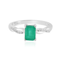 Zambian Emerald Silver Ring