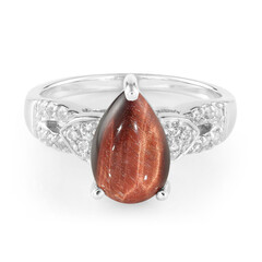 Red Tiger´s Eye Silver Ring