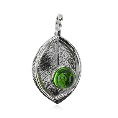 Colombian green Amber Silver Pendant (dagen)