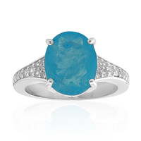 Blue Pastel Quartz Silver Ring