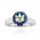 Mystic Blue Quartz Silver Ring