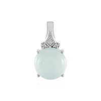 Aqua Chalcedony Silver Pendant