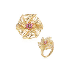 9K Pink Sapphire Gold Ring (Ornaments by de Melo)