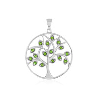 Russian Diopside Silver Pendant